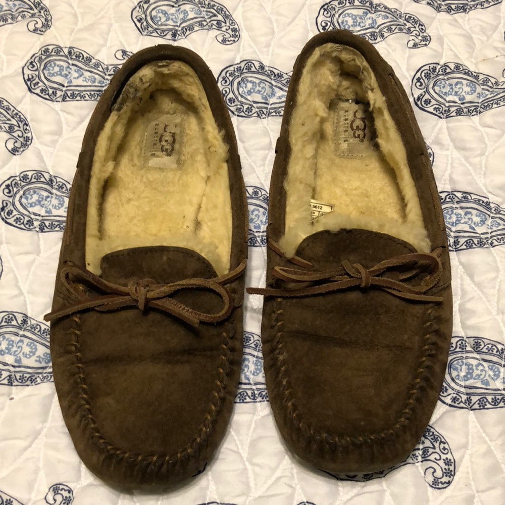 Chocolate brown UGG moccasins